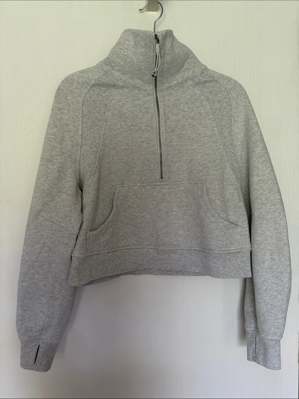 Lululemon Gray Half-Zip Scuba Funnel Neck Sweatshirt